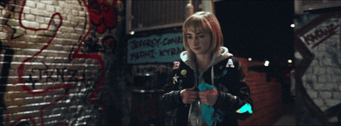 Blue Butterflies Blonde Woman GIF