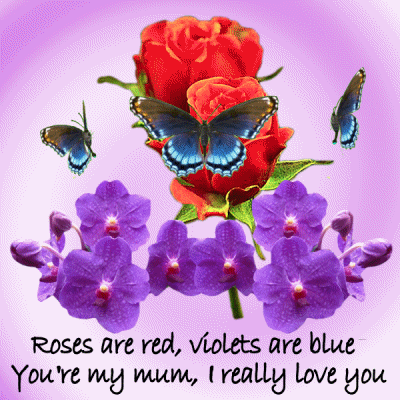 Blue Butterflies Happy Mother's Day GIF