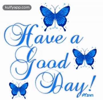 Blue Butterflies Have A Good Day GIF