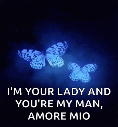 Blue Butterflies I'm Your Lady GIF