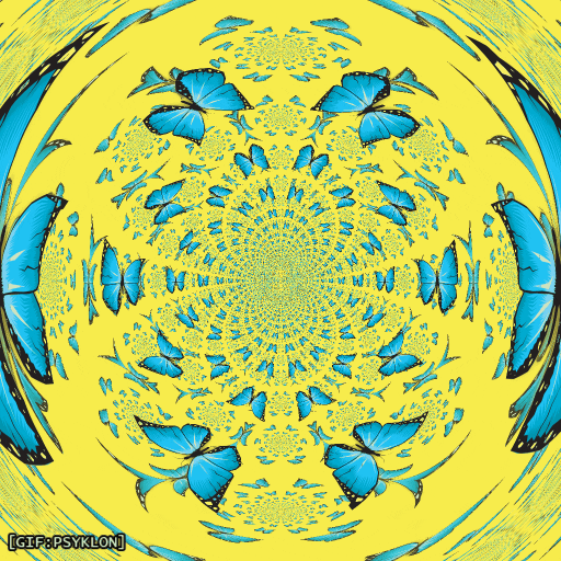 Blue Butterflies Satisfying Art GIF
