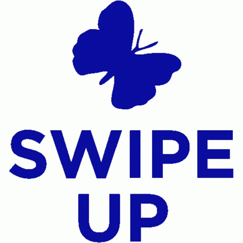 Blue Butterfly Swipe Up GIF