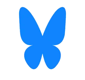 Blue Butterfly with Shadow