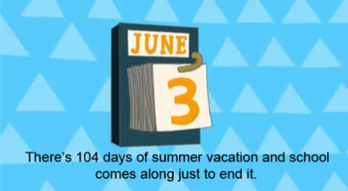 Blue Calendar Saying June