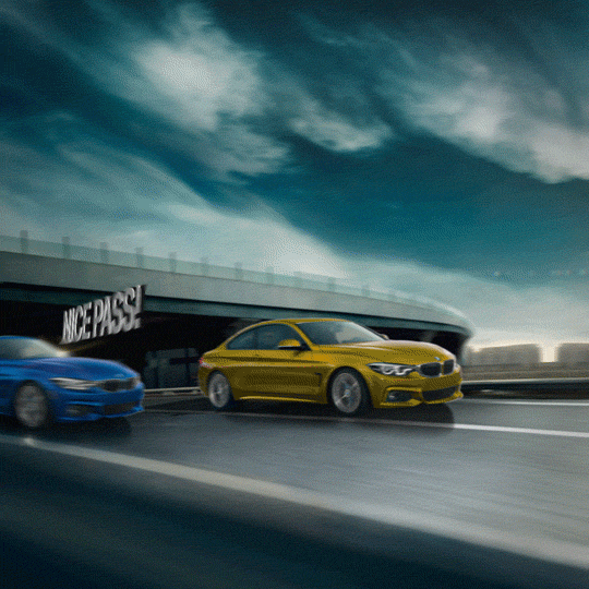 Blue Car Epic Nice Pass GIF