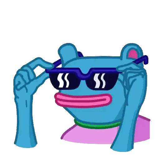 Blue Cartoon Character Giving Middle Finger