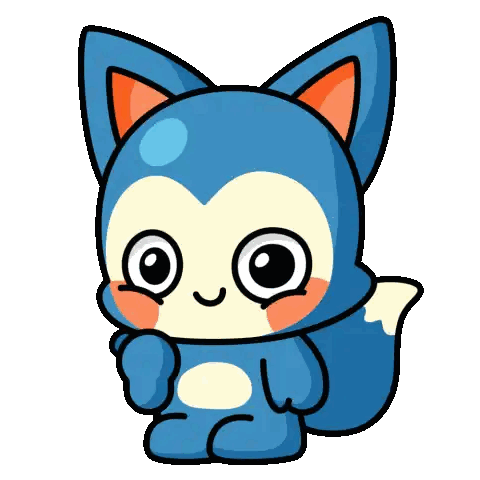 Blue Cartoon Character Giving Thumbs Up