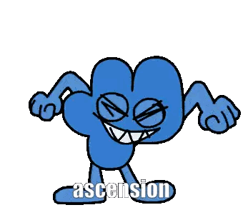 Blue Cartoon Character with Ascension