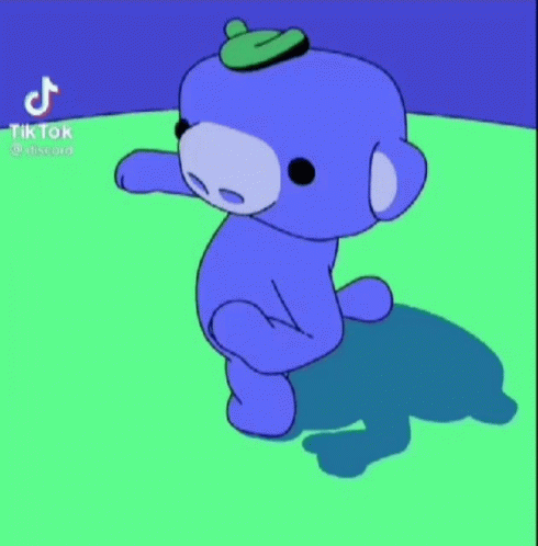 Blue Cartoon Character With Green Hat