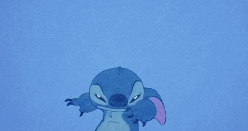 Blue Cartoon Character With Mouth Open Showing Teeth