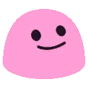 Blue Cartoon Character With Smiley Face