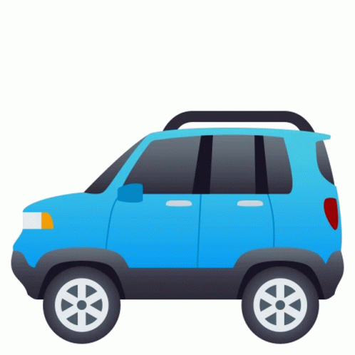 Blue Cartoon Cute Van GIF