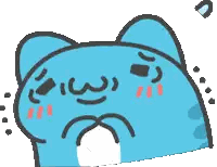 Blue Cat Making Sad Face