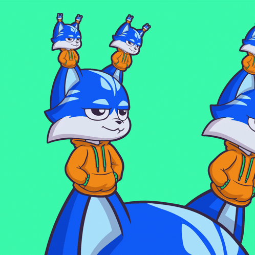 Blue Cat Wearing Hoodie