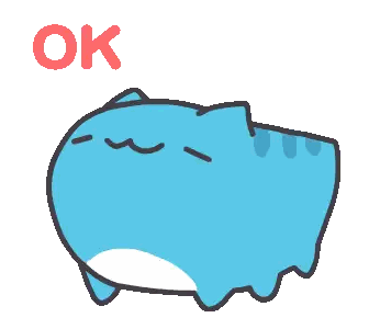 Blue Cat with Ok Above