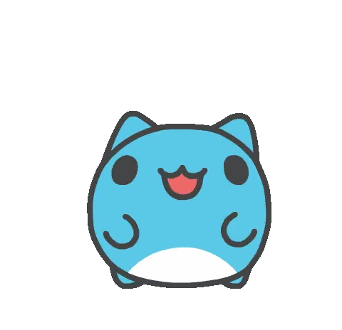 Blue Cat with Red Hearts