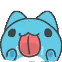 Blue Cat With Red Tongue