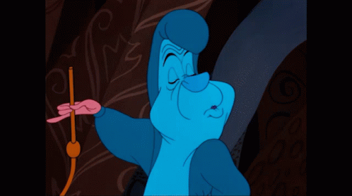 Blue Caterpillar Blinking GIF