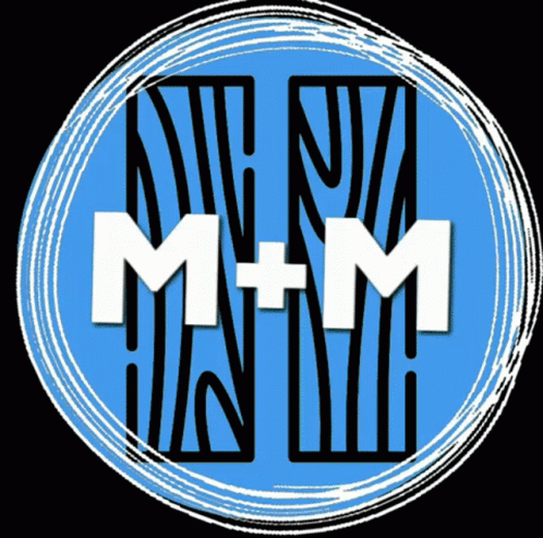 Blue Circle With Letters M and M