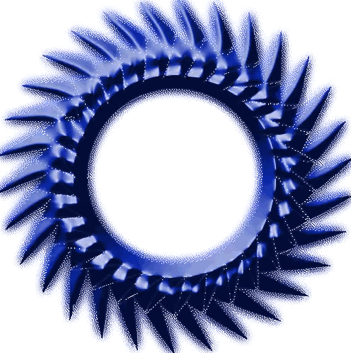 Blue Circle with White Center