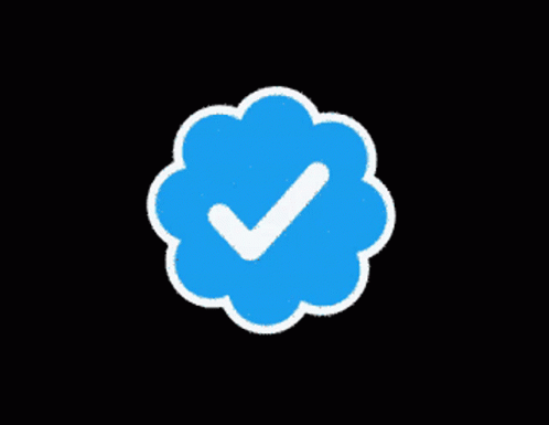 Blue Cloud With White Check Mark GIF