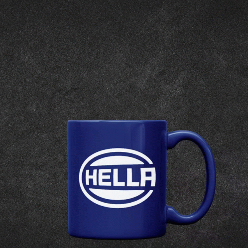 Blue Coffee Mug Saying Hella