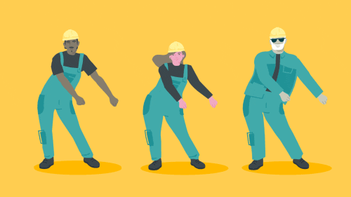 Blue Collar Floss Dance GIF
