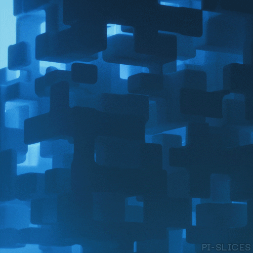 Blue Cubes Tetris GIF