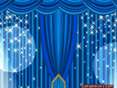 Blue Curtain With Sparkles Editablegifs.com GIF