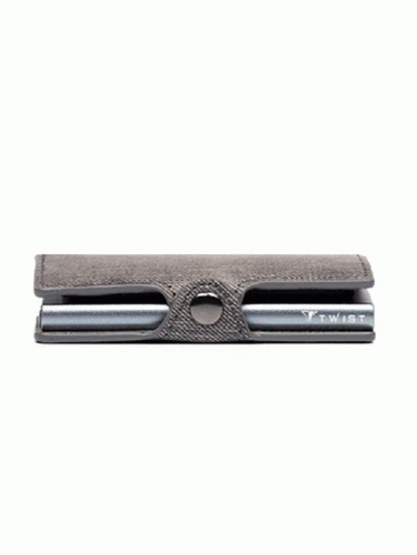 Blue Denim Wallet With Black Closure