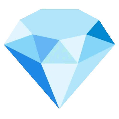 Blue Diamond with Triangle Center
