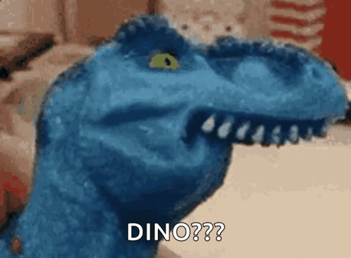 Blue Dinosaur Saying Dino GIF