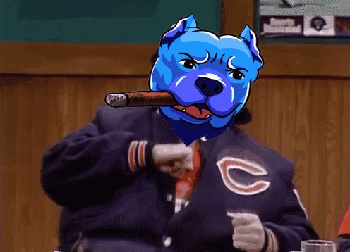 Blue Dog With Cigar