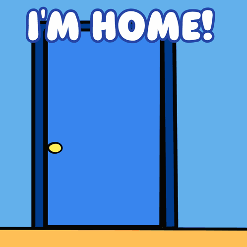 Blue Door With I'm Home
