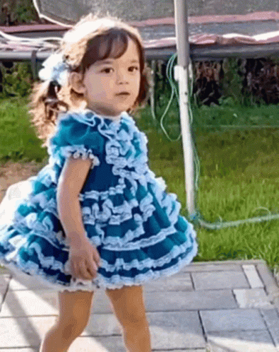 Blue Dress Baby Girl GIF
