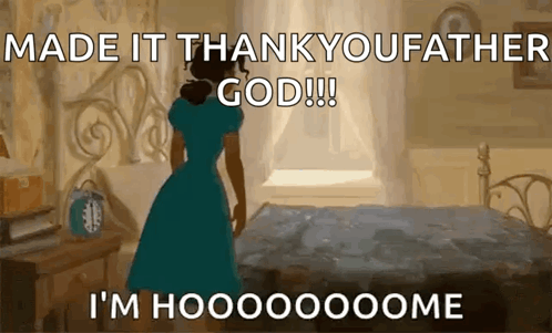 Blue Dress Woman Says Made It Thank You Father God