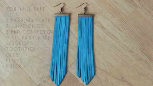Blue Earrings Next to Things You Will Need