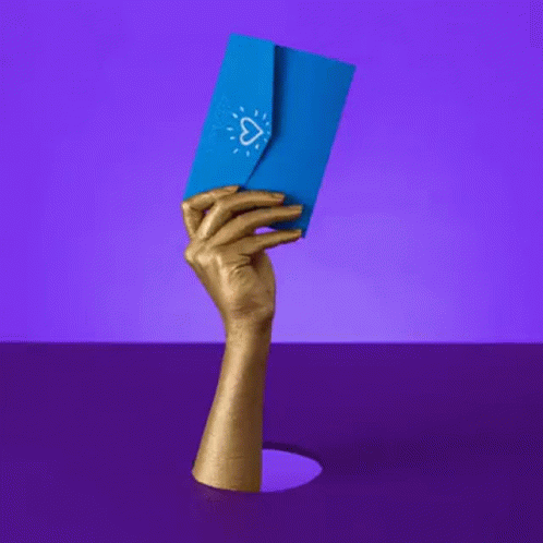 Blue Envelope Heart Invitation GIF