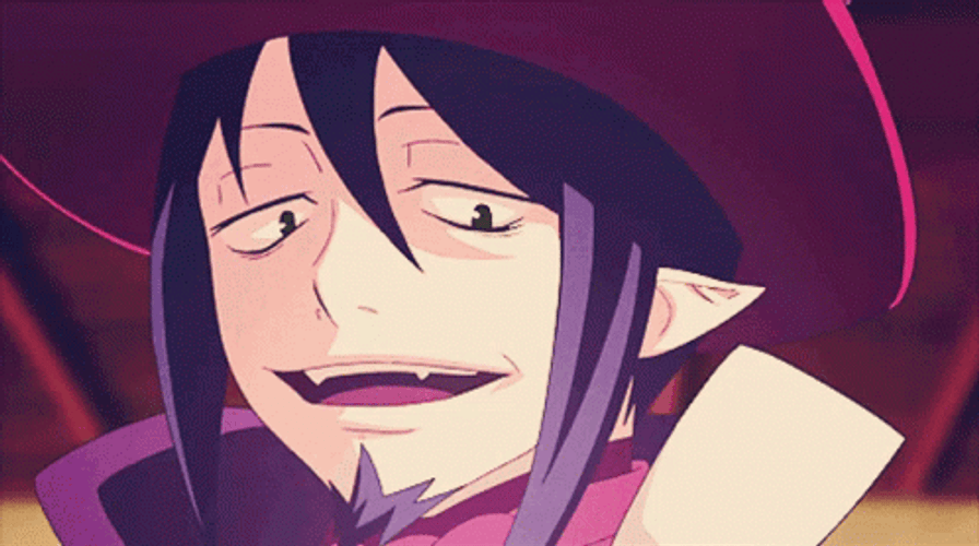 Blue Exorcist Anime Character Mephisto Pheles Winking GIF