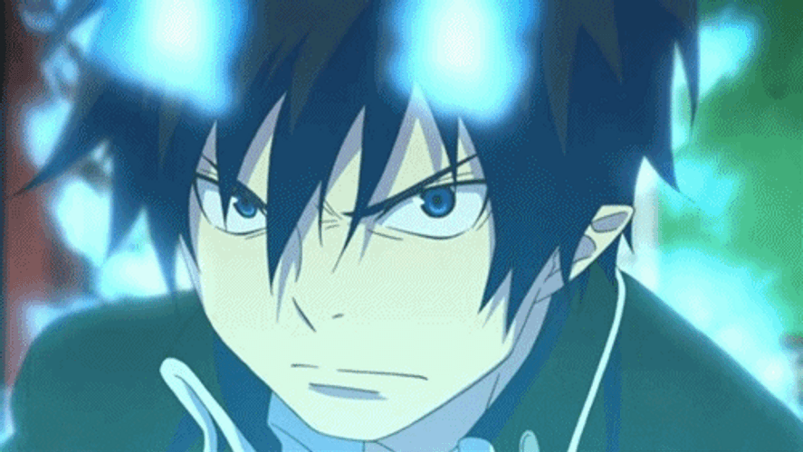 Blue Exorcist Rin Drawing Sword GIF