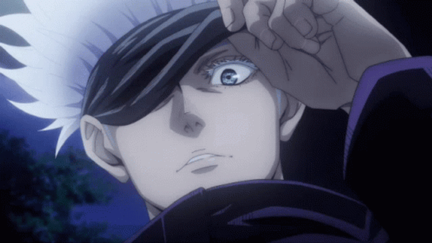 Blue Eyed Anime Character Gojo Satoru GIF