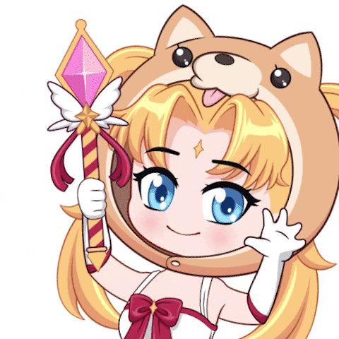 Blue Eyes Sailor Moon Happy Dance Meme GIF