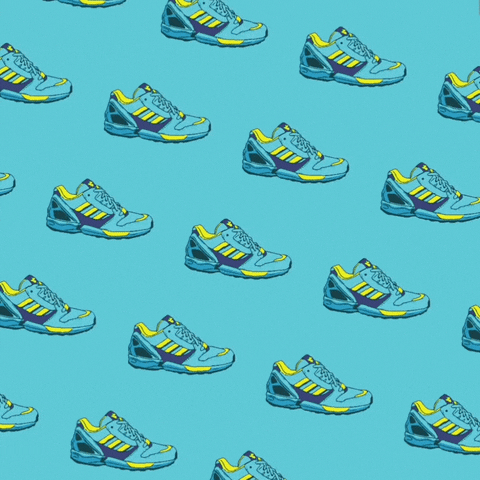 Blue Fashion Cartoon Shoes GIF