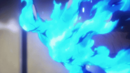 Blue Fire Hand Hero Academia GIF