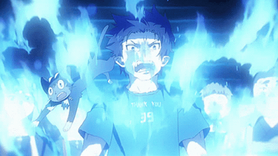 Blue Fire Exorcist Rage Anime GIF
