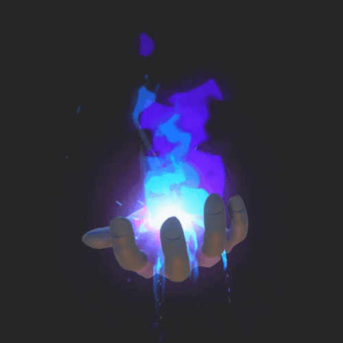 Blue Fire Magic Evgeny Starostin  GIF