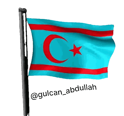Blue Flag with Red Crescent and Star
