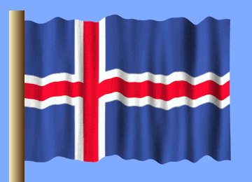 Blue Flag With Red White Blue Stripes Waving GIF