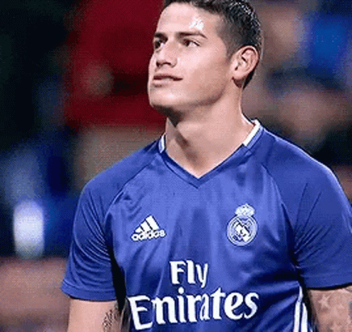 Blue Fly Emirates Jersey Soccer Player Standing GIF