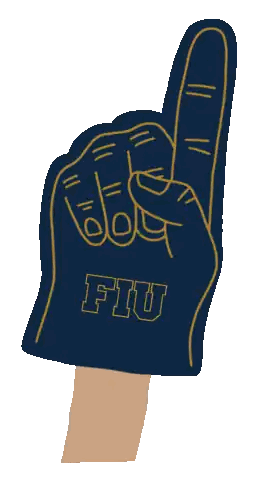 Blue Foam Finger With Word Fiu